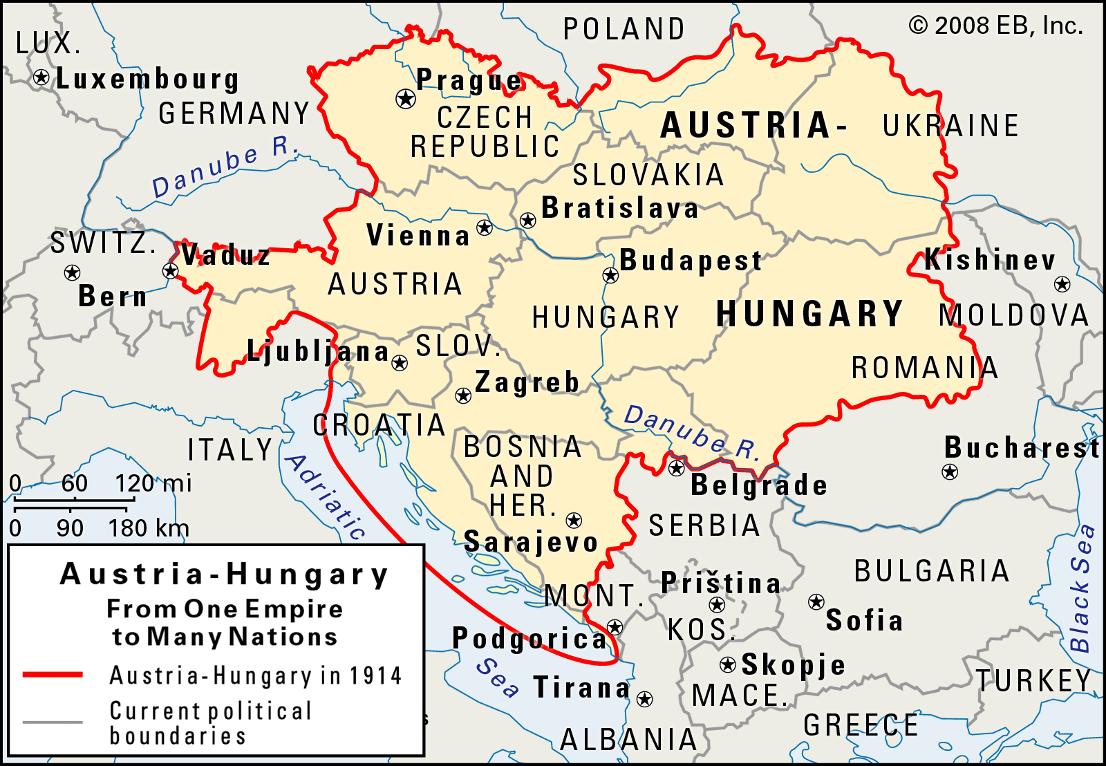 Территории Австро Венгрии 1914